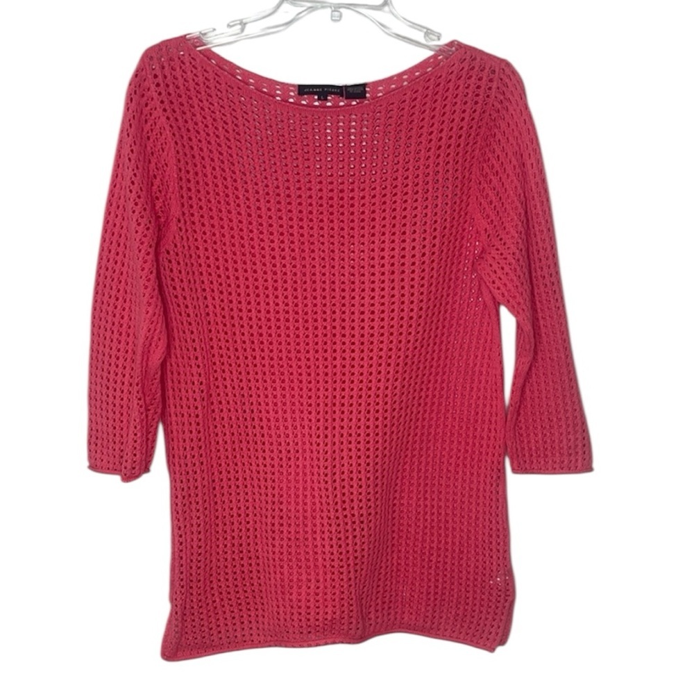 JEANNE PIERRE Crochet Top Size L